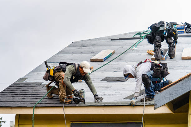 Professional Gutter Installation technician working in Girard, IL